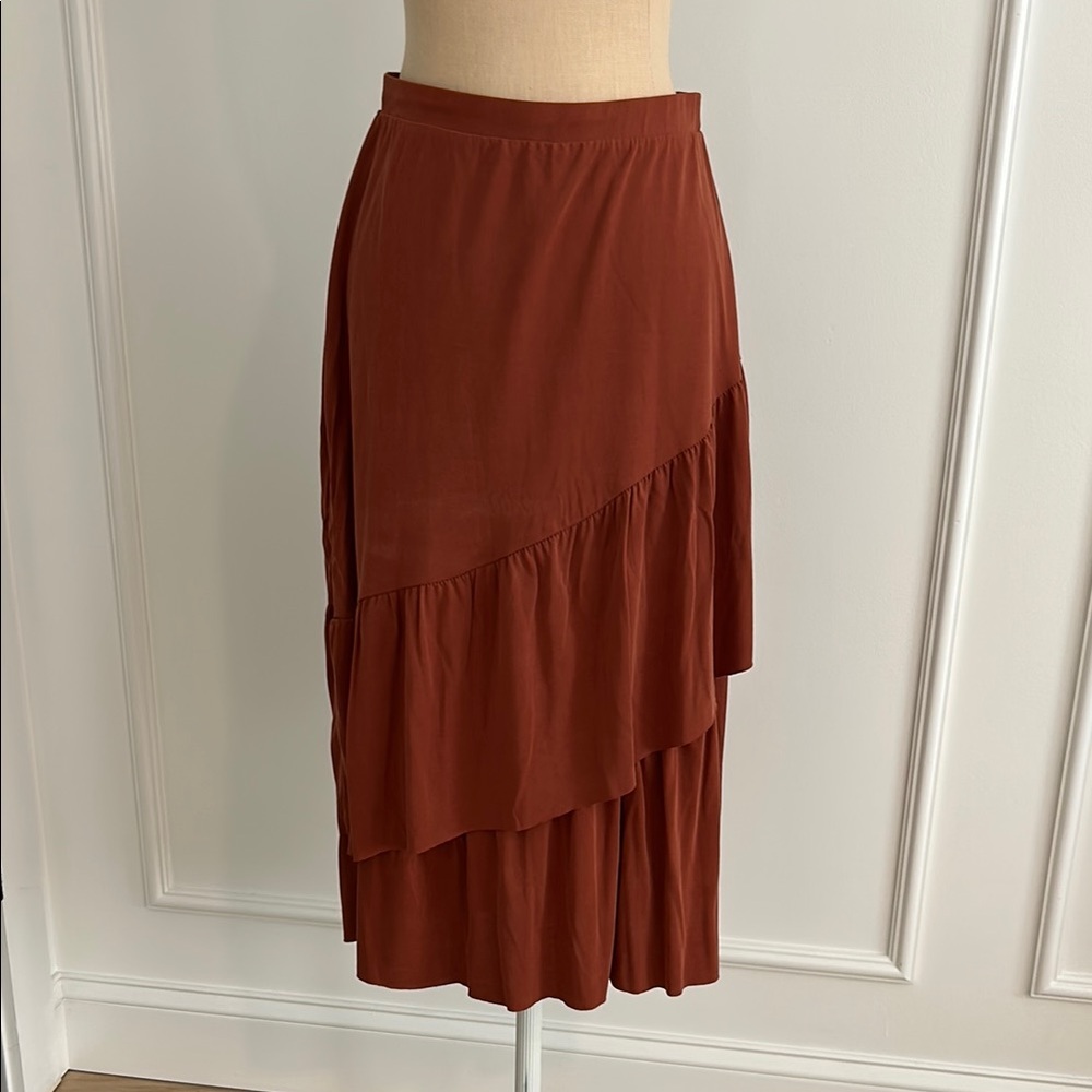 Anthropologie Amadi Rust Layered Skirt, MP, NWT